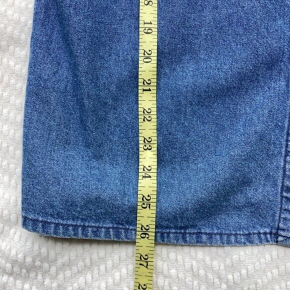 Vintage Denim Embellished Button-Up Shirt By Ruff Hewn With Embroidery Size M - Picture 8 of 8